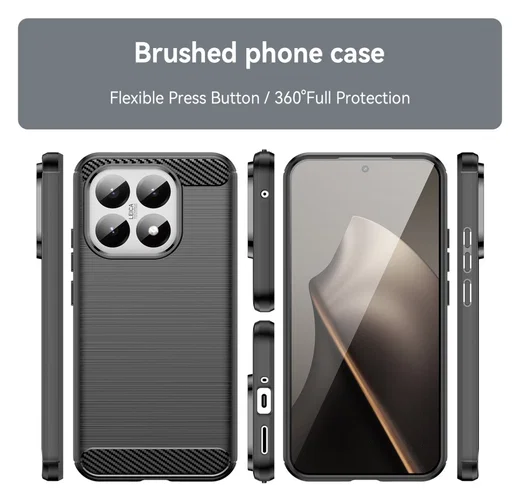 Xiaomi 15T Hoesje Geborsteld TPU Flexibele Back Cover Zwart afbeelding 10