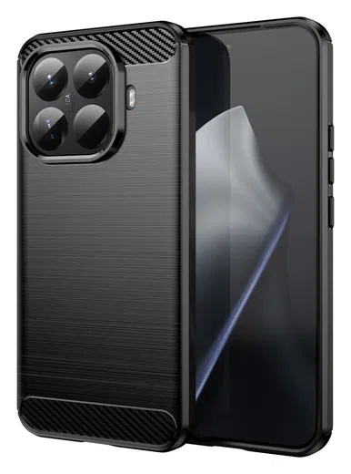 Xiaomi 15T Pro Hoesje Geborsteld TPU Flexibele Back Cover Zwart afbeelding 1