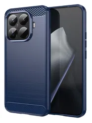 Xiaomi 15T Pro Hoesje Geborsteld TPU Flexibele Back Cover Blauw afbeelding