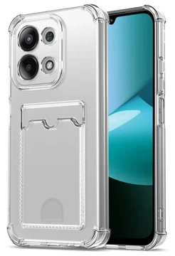 Xiaomi Redmi 15 (4G) Hoesje Dun TPU met Pasjeshouder Back Cover Transparant