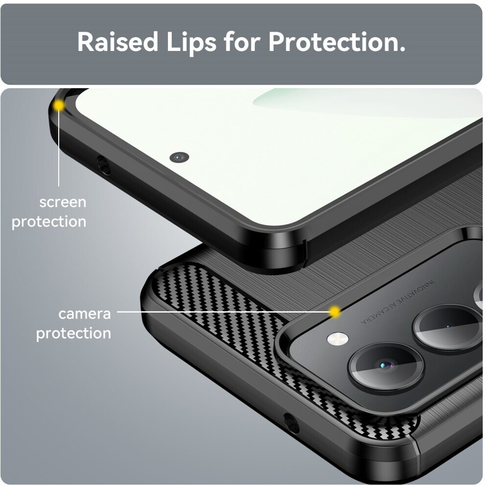 Xiaomi Redmi 15 (4G) Hoesje Geborsteld TPU Flexibele Back Cover Zwart afbeelding 7
