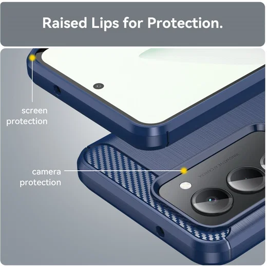 Xiaomi Redmi 15 (4G) Hoesje Geborsteld TPU Flexibele Back Cover Blauw afbeelding 7