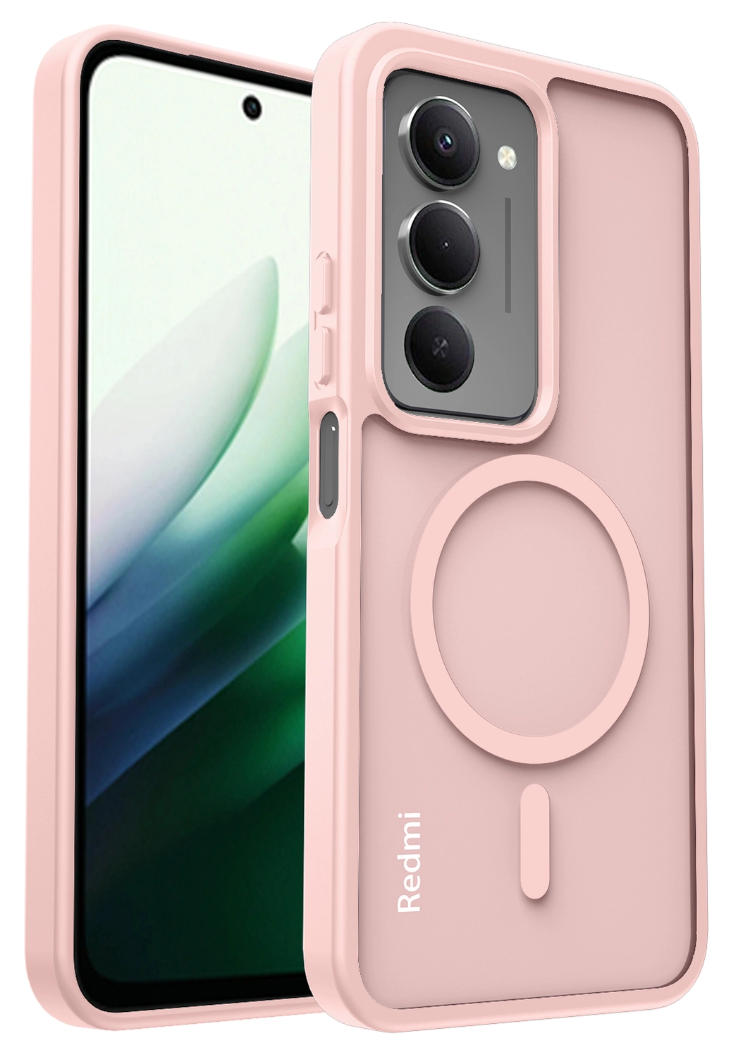Xiaomi Redmi 15 (4G) Hoesje met MagSafe Back Cover Matte Roze afbeelding 6