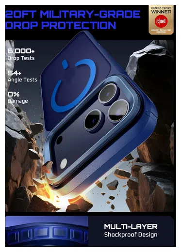 SUPCASE UB Mag iPhone 17 Pro Max Hoesje MagSafe Camera Kickstand Blauw afbeelding 3
