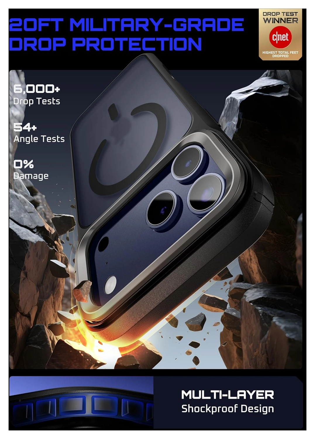 SUPCASE UB Mag iPhone 17 Pro Max Hoesje MagSafe Camera Kickstand Zwart afbeelding 3