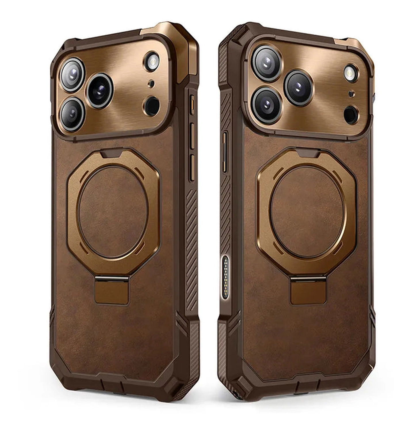 SUPCASE UB Grip Apple iPhone 17 Pro Max Hoesje MagSafe Kickstand Leer Bruin afbeelding 11