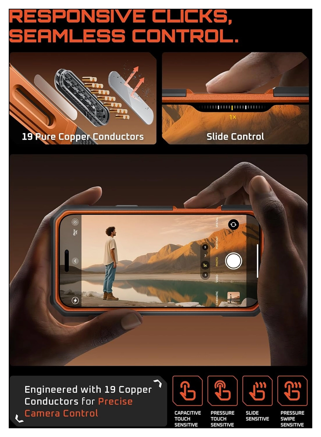SUPCASE UB Grip Pro Apple iPhone 17 Pro Max Hoesje MagSafe Kickstand Oranje afbeelding 7