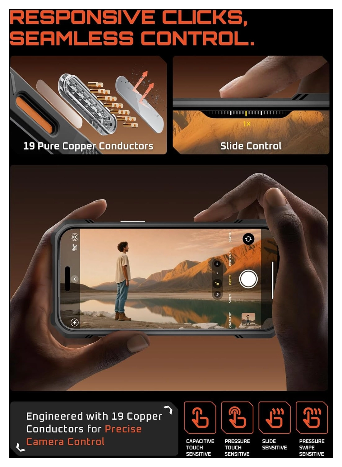 SUPCASE UB Grip Apple iPhone 17 Pro Max Hoesje MagSafe Kickstand Oranje afbeelding 7