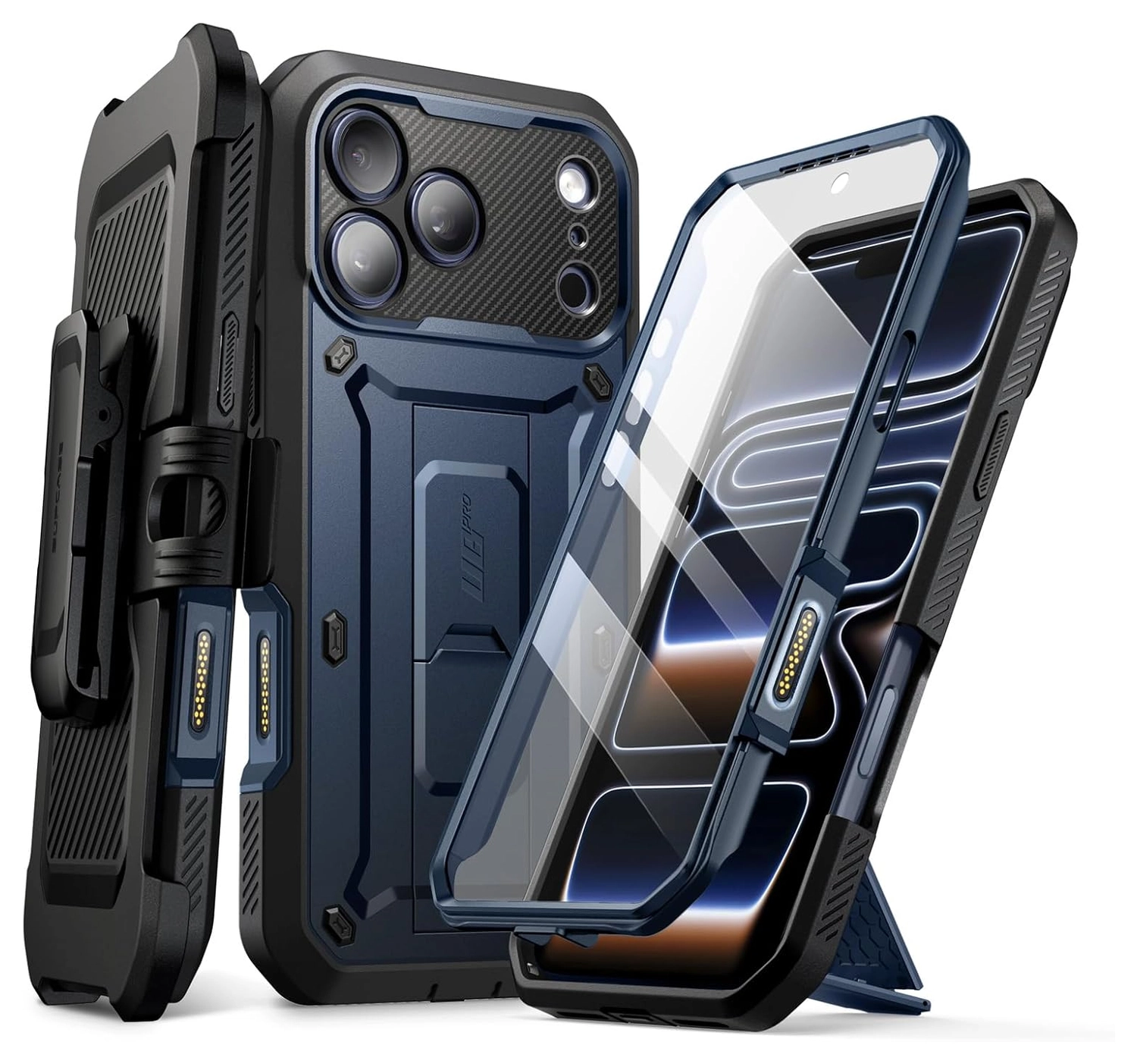 SUPCASE UB Pro Apple iPhone 17 Pro Max Hoesje Full Protect Kickstand Blauw afbeelding 1