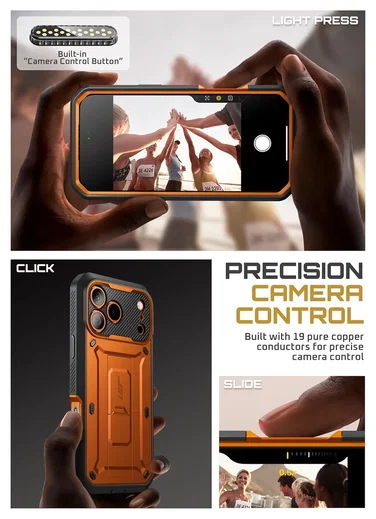 SUPCASE UB Pro Apple iPhone 17 Pro Max Hoesje Full Protect Kickstand Oranje afbeelding 4
