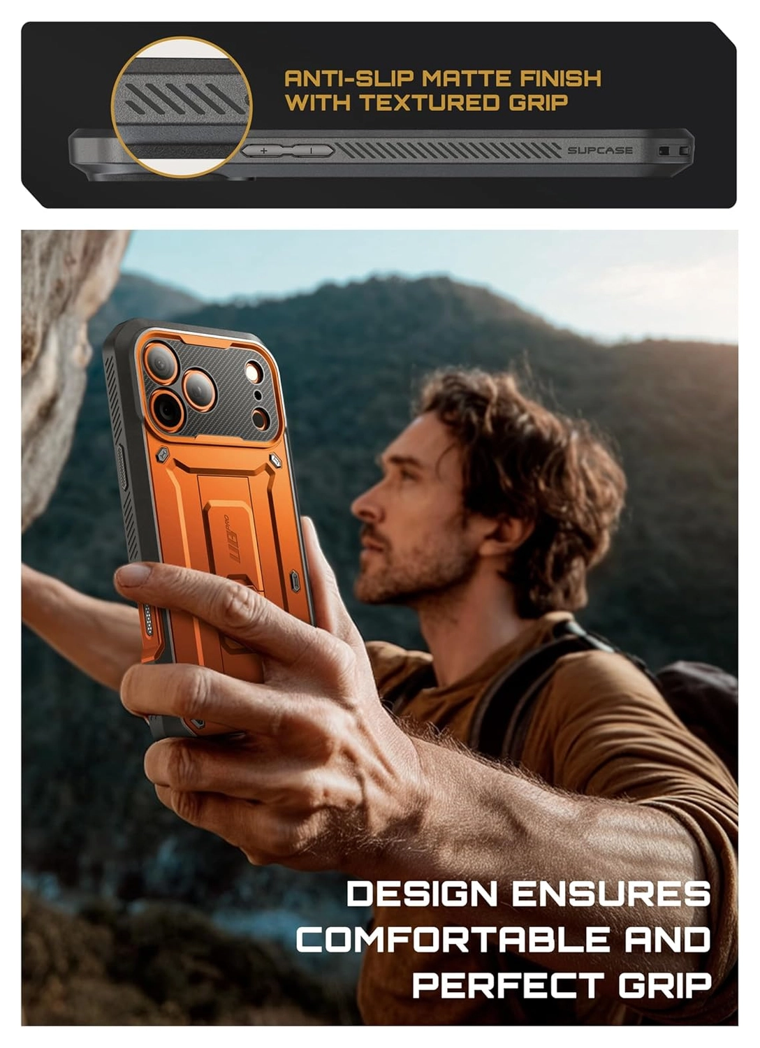 SUPCASE UB Pro Apple iPhone 17 Pro Max Hoesje Full Protect Kickstand Oranje afbeelding 9