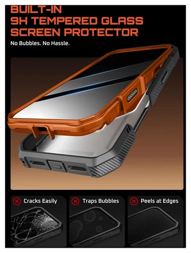 SUPCASE UB Grip Pro Apple iPhone 17 Pro Hoesje Full Protect MagSafe Stand Oranje afbeelding 10