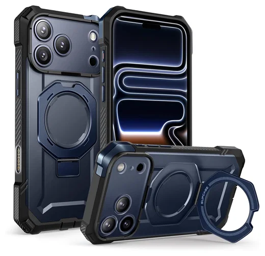 SUPCASE UB Grip Apple iPhone 17 Pro Hoesje MagSafe Kickstand Blauw afbeelding 1