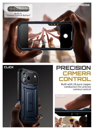 SUPCASE UB Pro Apple iPhone 17 Pro Hoesje Full Protect Kickstand Blauw afbeelding 5