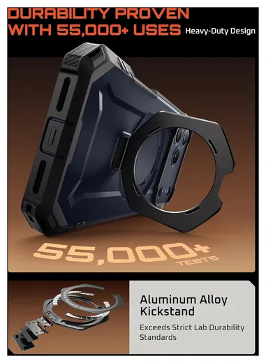 SUPCASE UB Grip Pro Apple iPhone 17 Pro Max Hoesje MagSafe Kickstand Zwart afbeelding 5