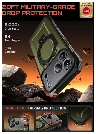 SUPCASE UB Grip Apple iPhone 17 Pro Max Hoesje MagSafe Kickstand Groen afbeelding 4