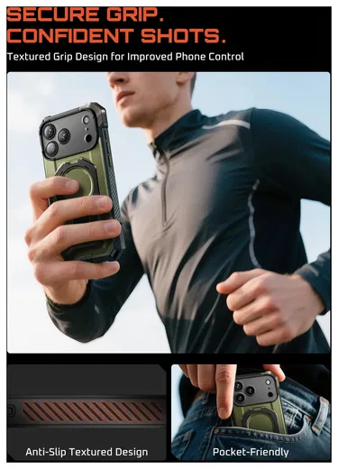 SUPCASE UB Grip Apple iPhone 17 Pro Max Hoesje MagSafe Kickstand Groen afbeelding 9