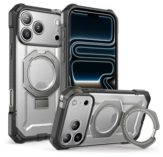 SUPCASE UB Grip Apple iPhone 17 Pro Max Hoesje MagSafe Kickstand Grijs afbeelding 1