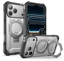 SUPCASE UB Grip Apple iPhone 17 Pro Max Hoesje MagSafe Kickstand Grijs afbeelding