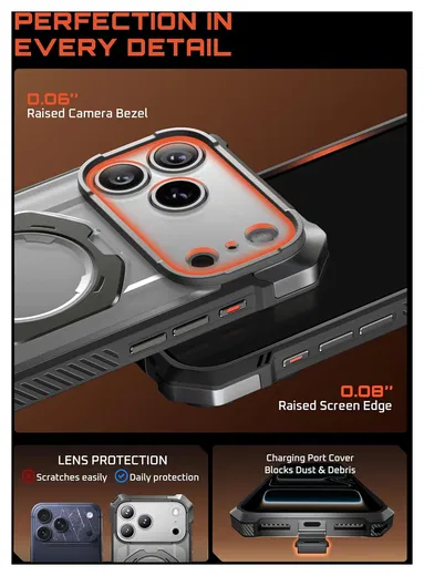 SUPCASE UB Grip Apple iPhone 17 Pro Max Hoesje MagSafe Kickstand Grijs afbeelding 9