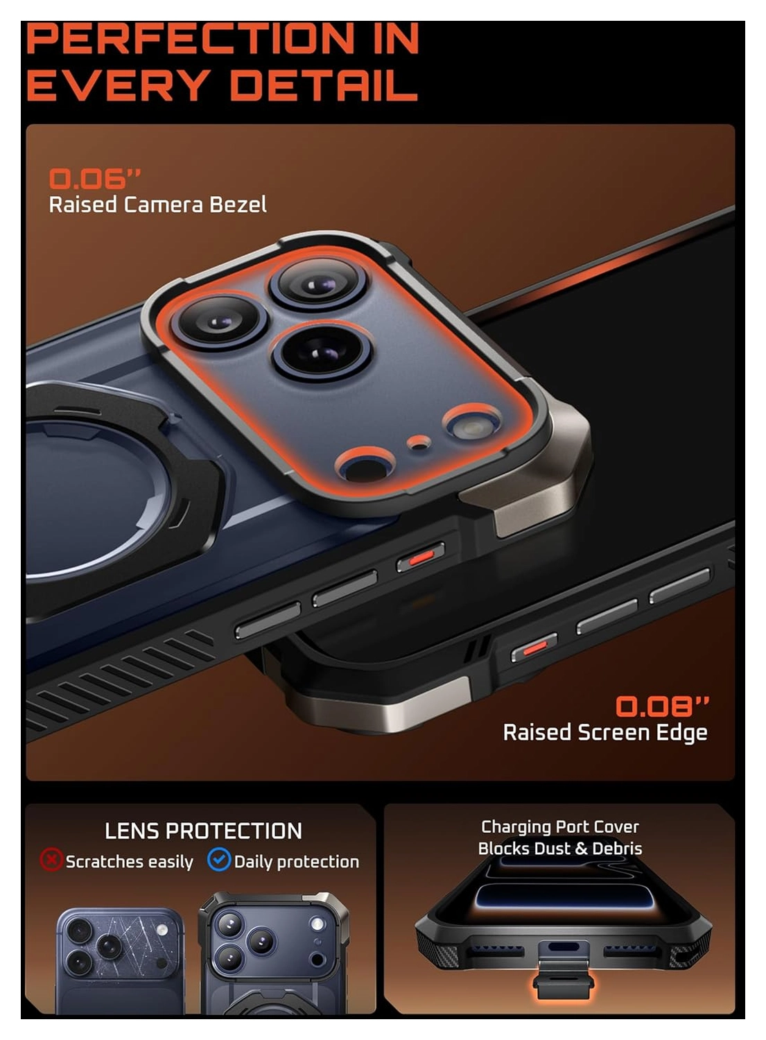 SUPCASE UB Grip Apple iPhone 17 Pro Max Hoesje MagSafe Kickstand Zwart afbeelding 9