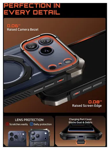 SUPCASE UB Grip Apple iPhone 17 Pro Max Hoesje MagSafe Kickstand Zwart afbeelding 9