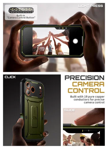 SUPCASE UB Pro Apple iPhone 17 Pro Max Hoesje Full Protect Kickstand Groen afbeelding 5