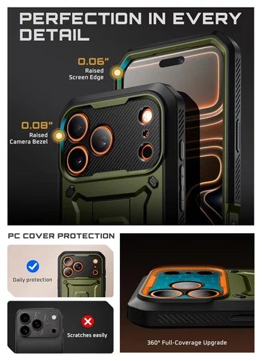 SUPCASE UB Pro Apple iPhone 17 Pro Max Hoesje Full Protect Kickstand Groen afbeelding 8