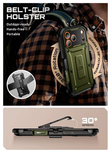 SUPCASE UB Pro Apple iPhone 17 Pro Max Hoesje Full Protect Kickstand Groen afbeelding 9