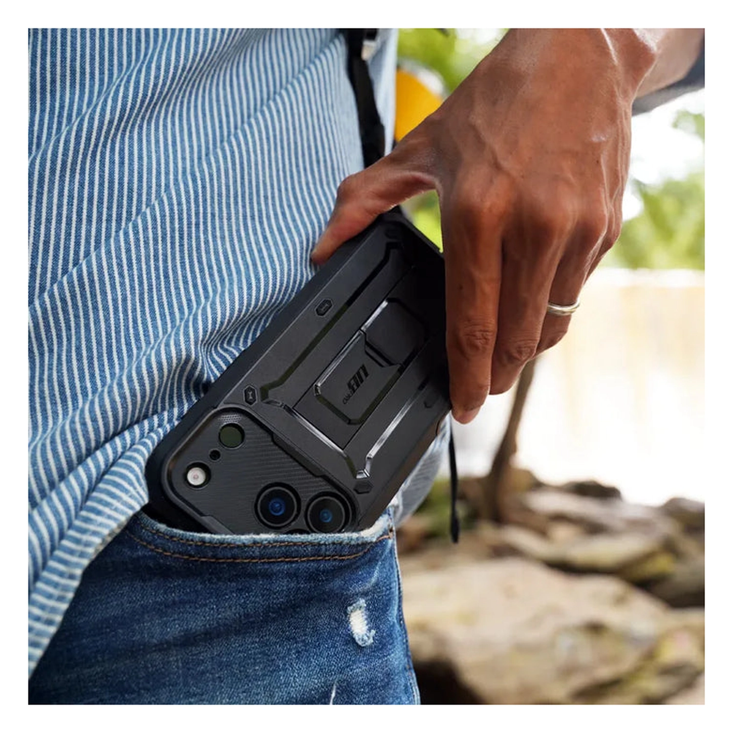 SUPCASE UB Pro Apple iPhone 17 Pro Max Hoesje Full Protect Kickstand Zwart afbeelding 11