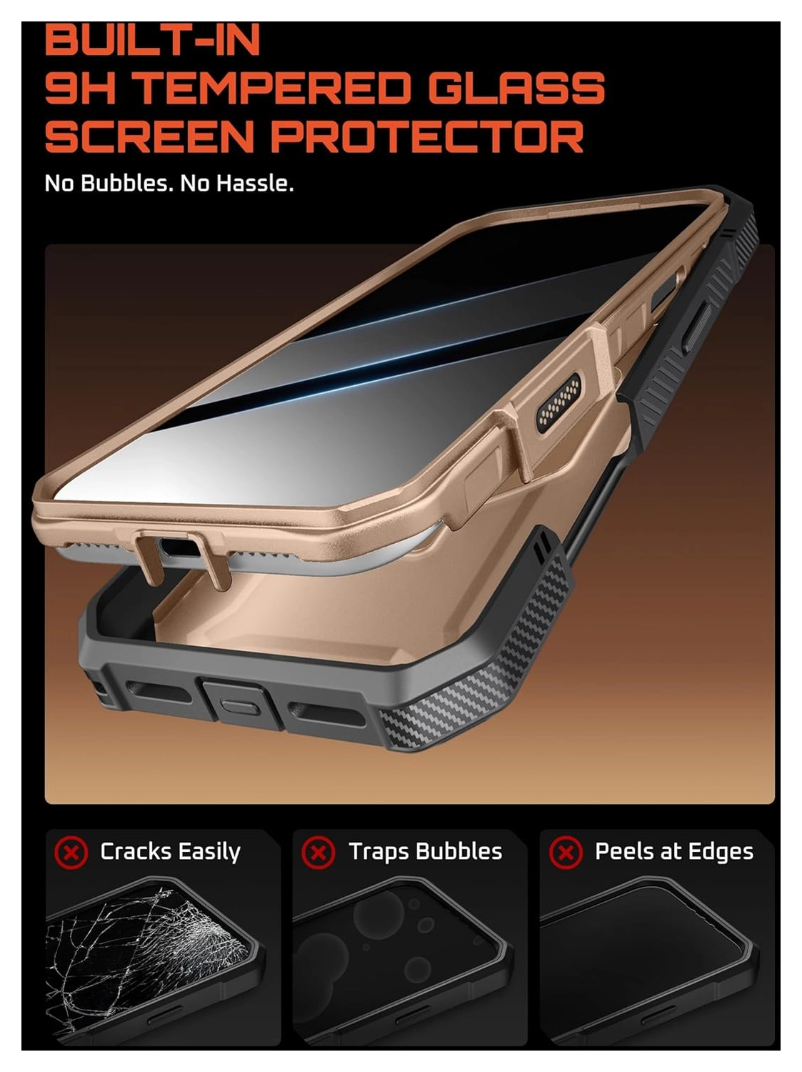 SUPCASE UB Grip Pro Apple iPhone 17 Pro Hoesje Full Protect MagSafe Stand Goud afbeelding 10