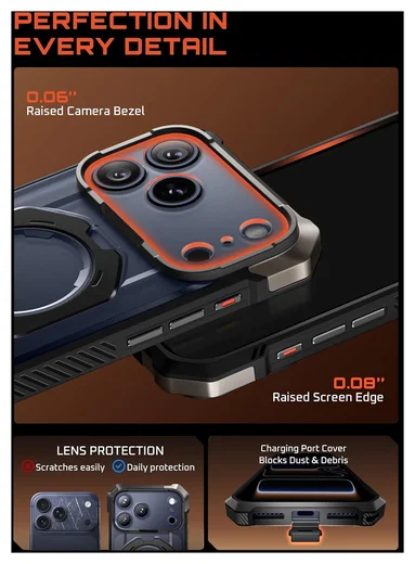 SUPCASE UB Grip Apple iPhone 17 Pro Hoesje MagSafe Kickstand Zwart afbeelding 7
