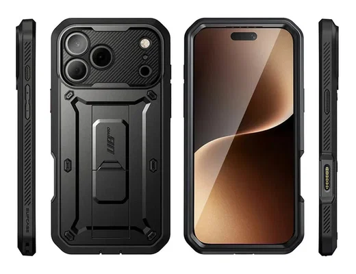SUPCASE UB Pro Apple iPhone 17 Pro Hoesje Full Protect Kickstand Zwart afbeelding 14