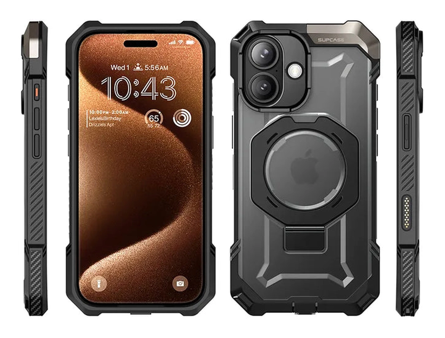 SUPCASE UB Grip Apple iPhone 17 Hoesje MagSafe Kickstand Transparant Zwart afbeelding 13