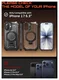 SUPCASE UB Grip Apple iPhone 17 Hoesje MagSafe Kickstand Transparant Zwart afbeelding 3