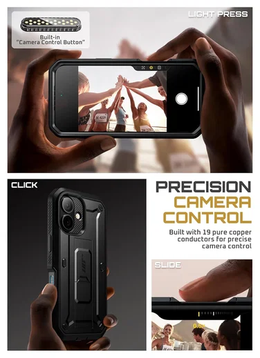 SUPCASE UB Pro Apple iPhone 17 Hoesje Full Protect Kickstand Zwart afbeelding 5