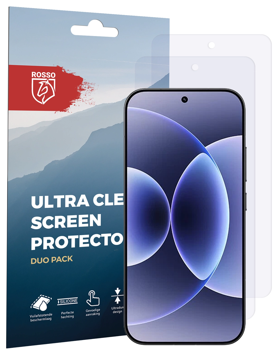 Rosso Xiaomi 17 (Pro) Screen Protector Case Friendly Folie Duo Pack afbeelding 1
