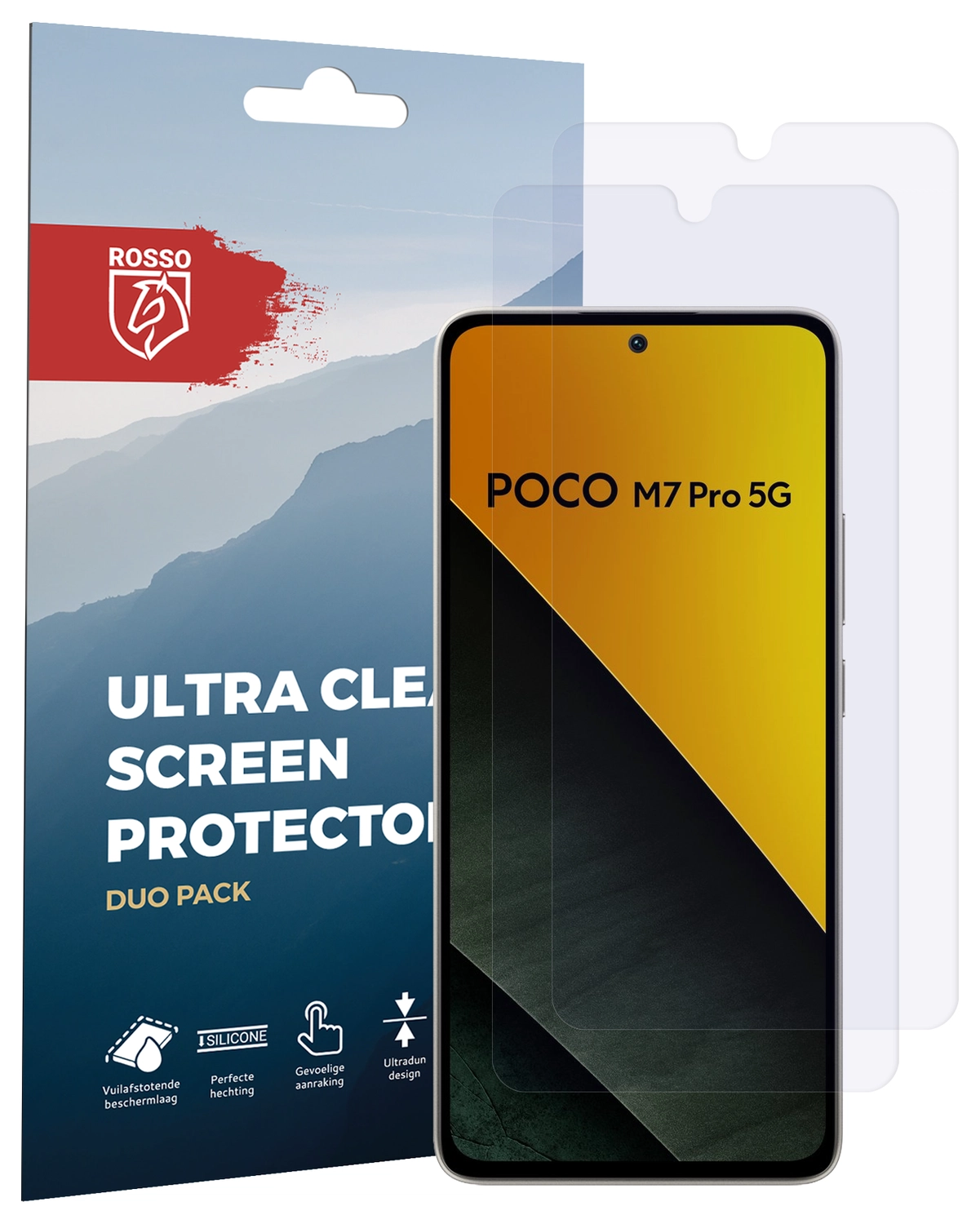 Rosso Xiaomi Poco M7 Pro Screen Protector Case Friendly Folie Duo Pack afbeelding 1