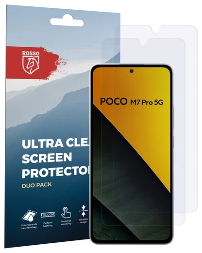 Rosso Xiaomi Poco M7 Pro Screen Protector Case Friendly Folie Duo Pack afbeelding 1