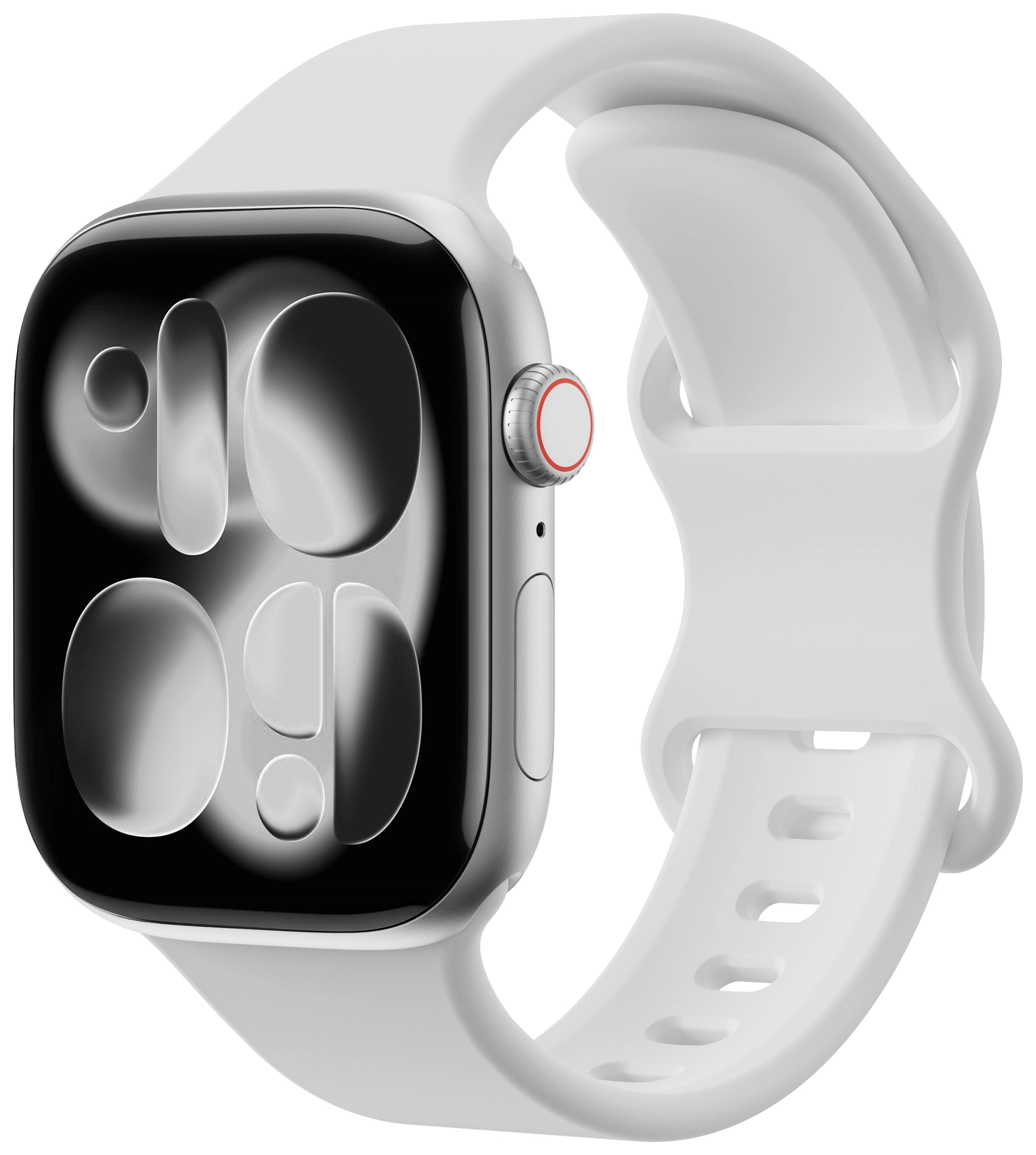 SBG Siliconen - Apple Watch Bandje - 1-11/SE - 38/40/41/42MM - Wit afbeelding 1