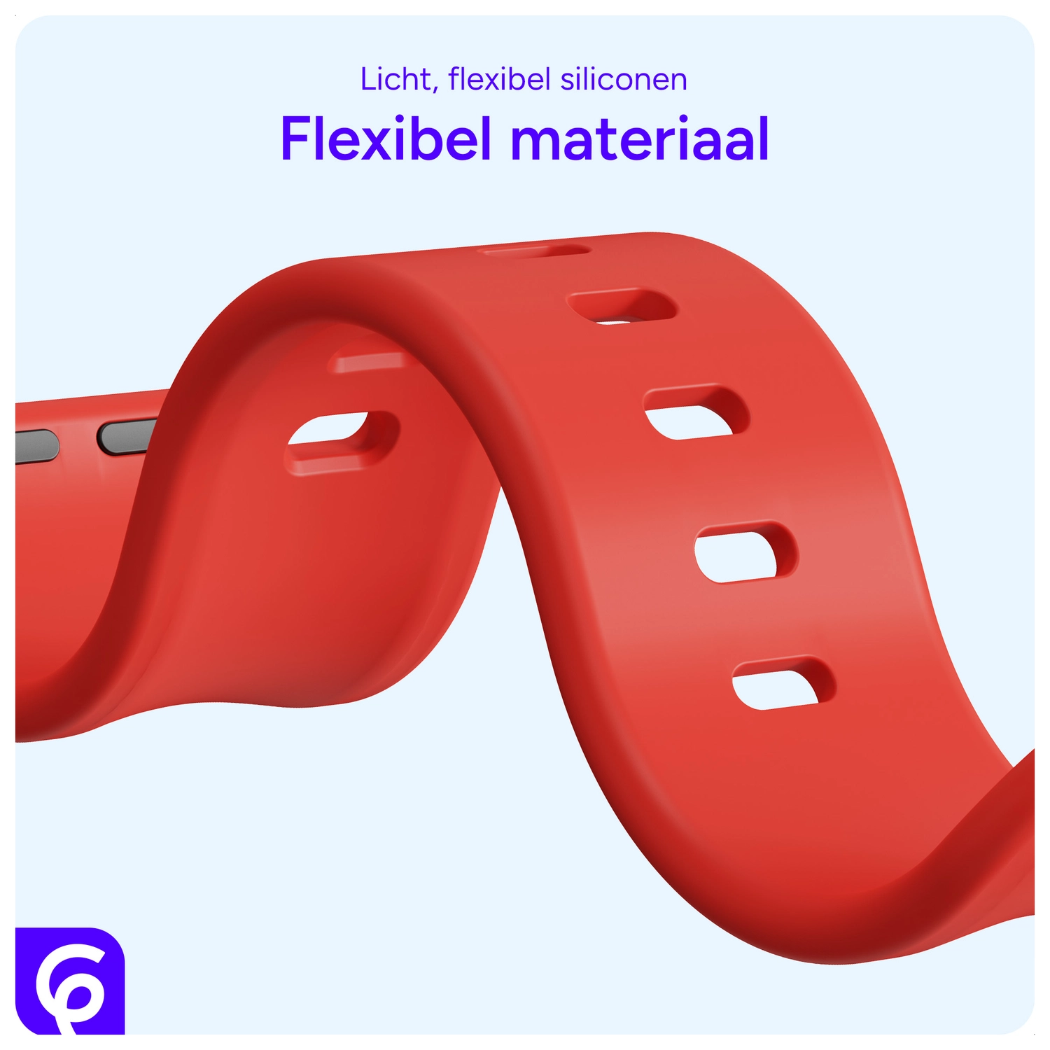 SBG Siliconen - Apple Watch Bandje - 1-11/SE - 38/40/41/42MM - Rood afbeelding 4