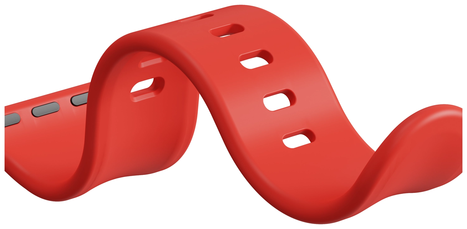 SBG Siliconen - Apple Watch Bandje - 1-11/SE - 38/40/41/42MM - Rood afbeelding 12