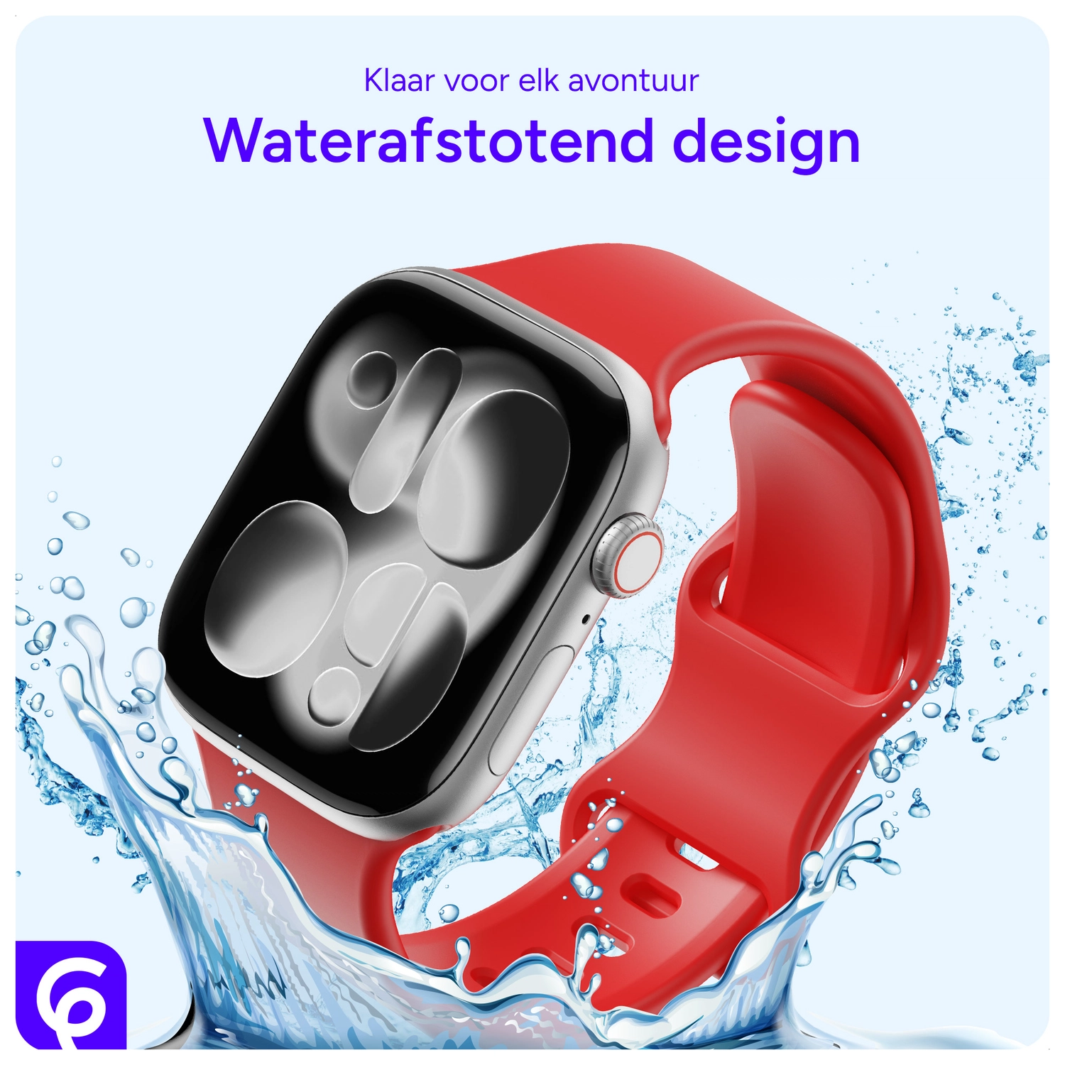 SBG Siliconen - Apple Watch Bandje - 1-11/SE - 38/40/41/42MM - Rood afbeelding 2
