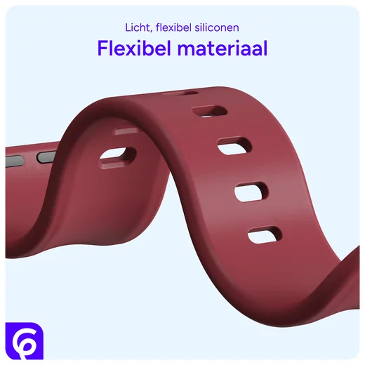 SBG Siliconen - Apple Watch Bandje - 1-11/SE - 38/40/41/42MM - Bordeaux afbeelding 4