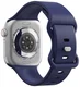 SBG Siliconen - Apple Watch Bandje - 1-11/SE - 38/40/41/42MM - Midnight Blue afbeelding 8