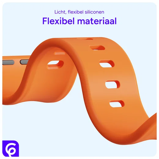 SBG Siliconen - Apple Watch Bandje - 1-11/SE - 38/40/41/42MM - Oranje afbeelding 4