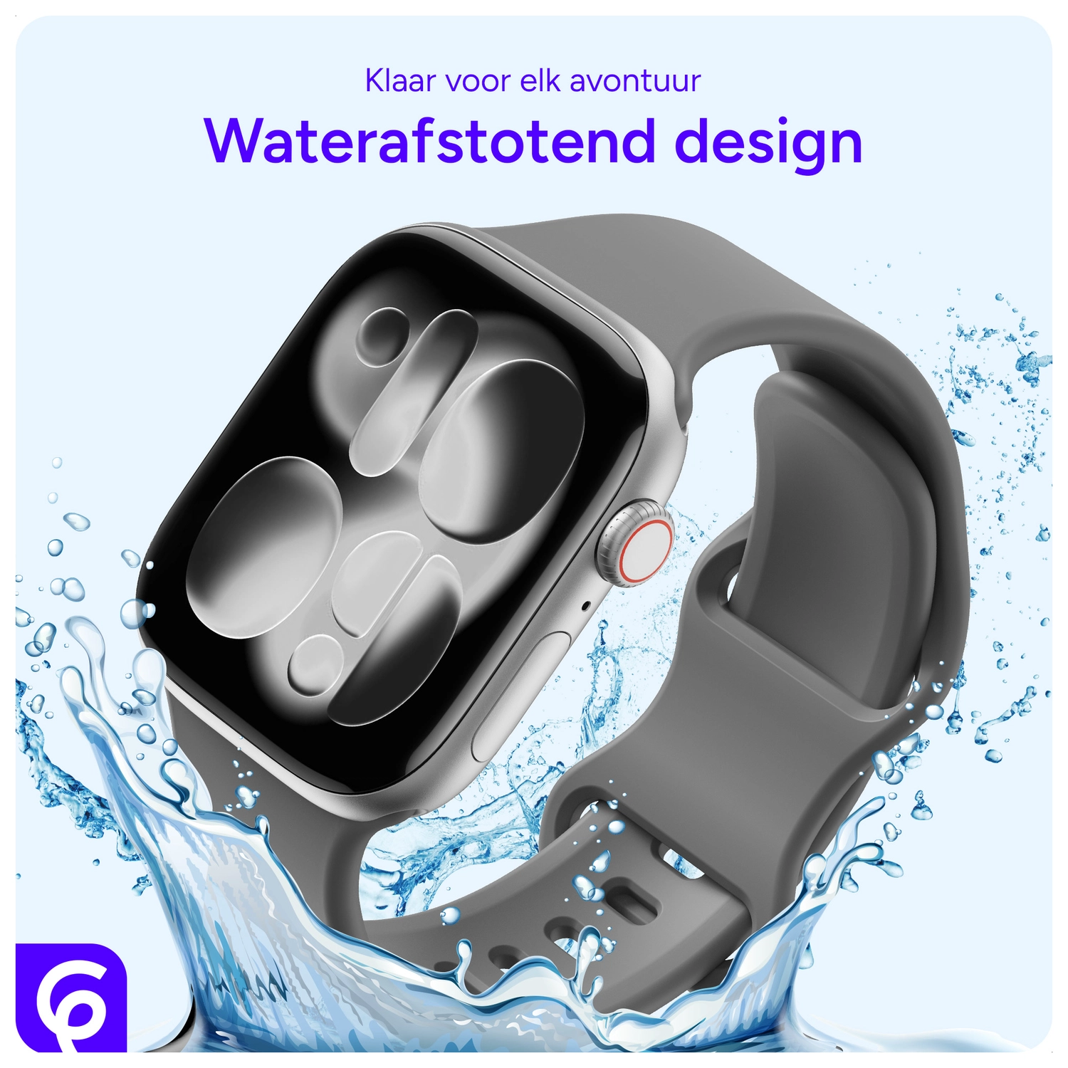 SBG Siliconen - Apple Watch Bandje - 1-11/SE - 38/40/41/42MM - Grijs afbeelding 2