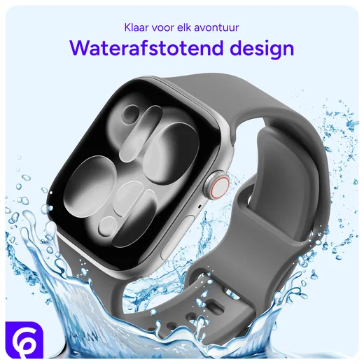 SBG Siliconen - Apple Watch Bandje - 1-11/SE - 38/40/41/42MM - Grijs afbeelding 2