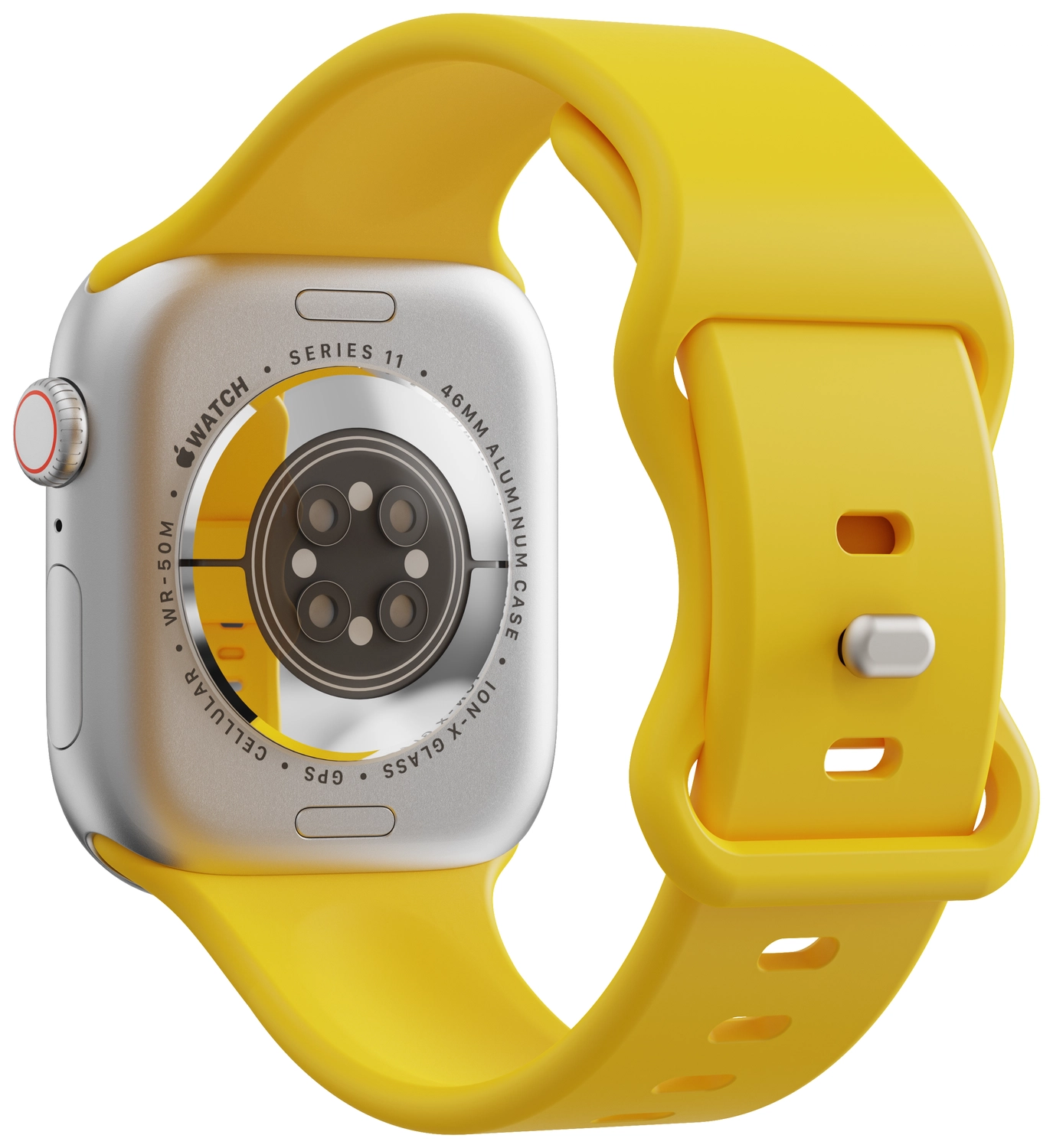 SBG Siliconen - Apple Watch Bandje - 1-11/SE - 38/40/41/42MM - Geel afbeelding 8