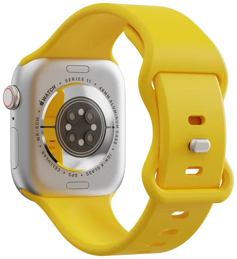 SBG Siliconen - Apple Watch Bandje - 1-11/SE - 38/40/41/42MM - Geel afbeelding 8